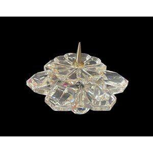 Vintage Swarovski Crystal Flower Candle Holder‎ with Spike